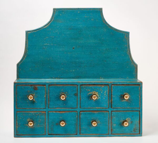Painted Hanging Apothecary Chest