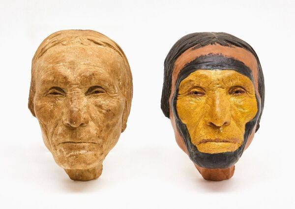 Life Mask of Sioux 'Standing Cloud', with Replica