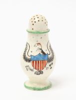 Pearlware Pepper Pot with American Eagle