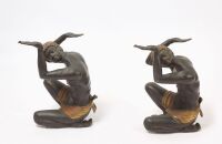 RTC - Pair of Nubian Bronze Table Bases