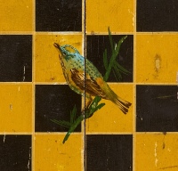 Checker Board with Blue Bird - 2