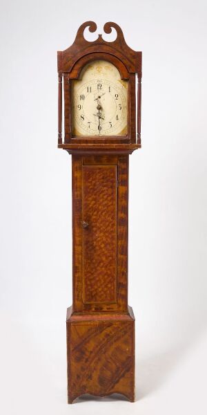 R. Whiting Paint-Decorated Tall Clock