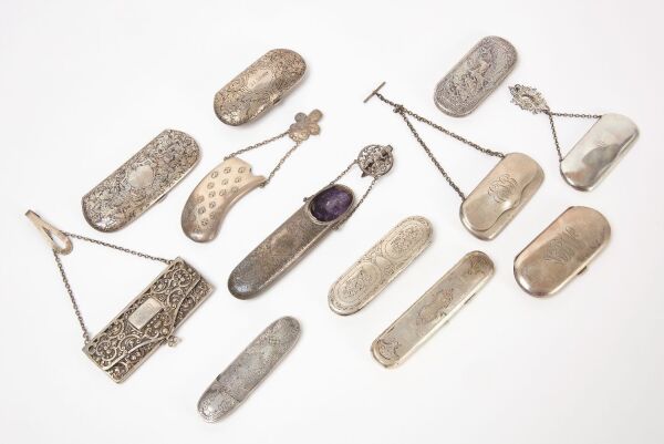 Group of Silver Eyeglasses Cases