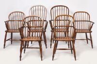 Set of Six English Windsor Chairs