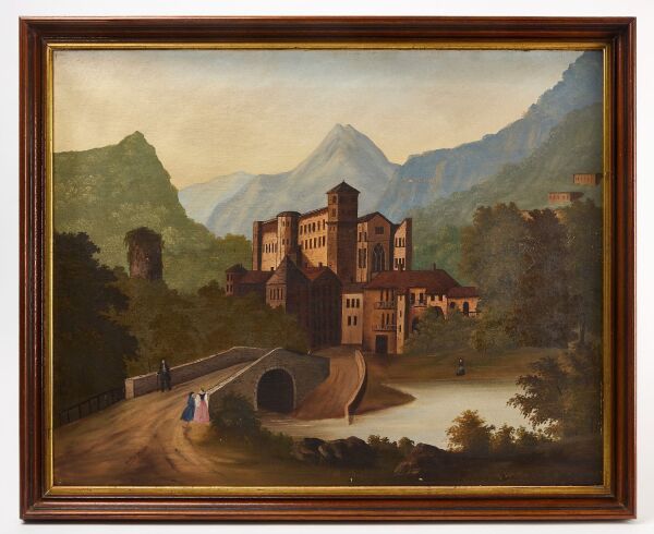 Large American School Landscape of Hudson Valley Town