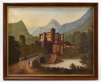 Large American School Landscape of Hudson Valley Town