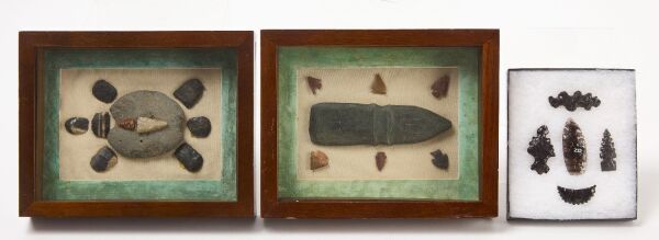 Three Framed Series of Native American Projectile Points