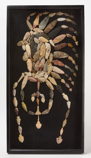 Native American Stone Point Mosaic Portrait