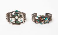 Two Zuni Silver Cuff Bracelets