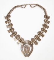 Native American Squash Blossom Necklace with Turquoise - 2