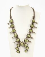 Native American Squash Blossom Necklace with Turquoise