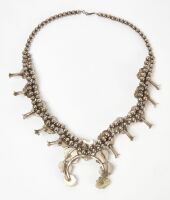 Native American Squash Blossom Necklace with Turquoise - 2