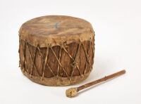 Early Plains Drum With Drumstick