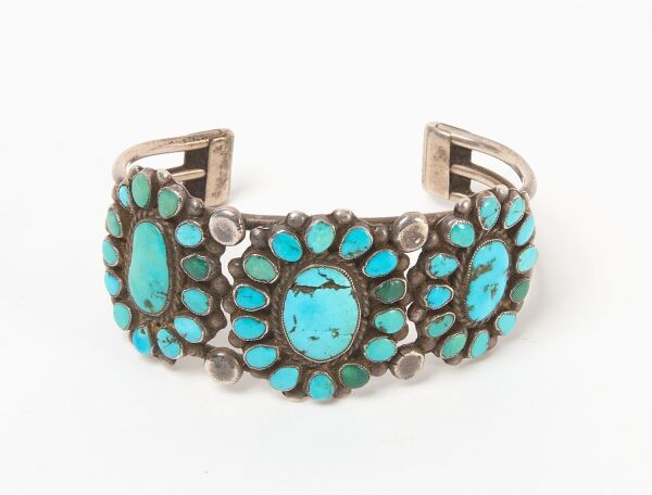 Navajo Turquoise and Silver Cuff Bracelet