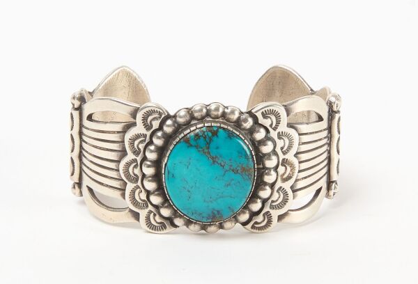 G. Ramone Sterling Silver Native Cuff Bracelet