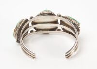 Two Navajo Silver and Turquoise Cuff Bracelets - 3