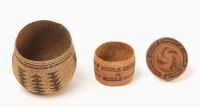 Small Nootka Basket and Rattle Top Basket - 2