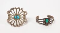 Two Native American Silver Cuffs