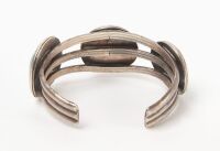 Two Navajo Silver and Turquoise Cuff Bracelets - 5