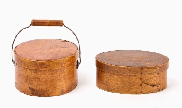 Round Shaker Box with Handle and Small Shaker Pantry Box