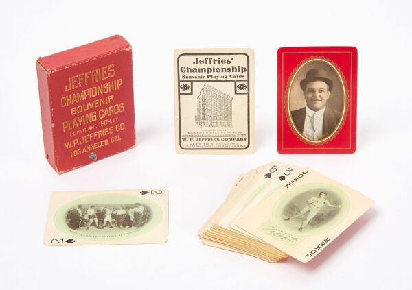 Jeffries Championship Souvenir Playing Cards with Boxers