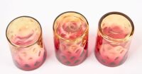 Set of Twelve New England Amberina Glass Tumblers - 2