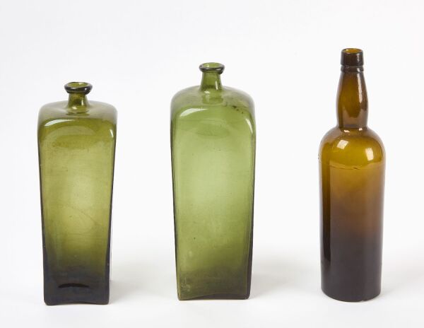 Two Case Gin Bottles and a Spirit Bottle