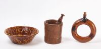 Group of Early American Pottery and Treen
