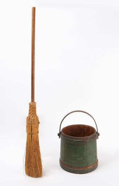 Green Firkin and Hearth Broom