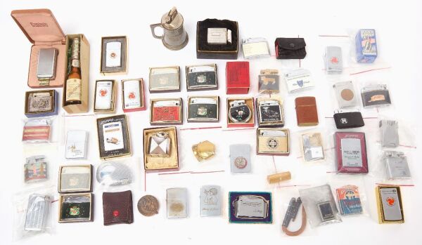 Collection of Fifty Vintage Lighters - Zippo, Penguin, Others