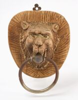 Carved Lion Head Door Knocker