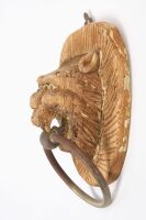 Carved Lion Head Door Knocker - 2