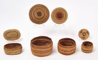 Four Small Pacific Northwest Lidded Baskets - 2