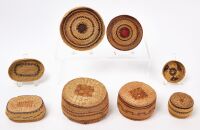 Four Small Pacific Northwest Lidded Baskets - 3