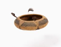 Small Pomo Feather Basket - 2