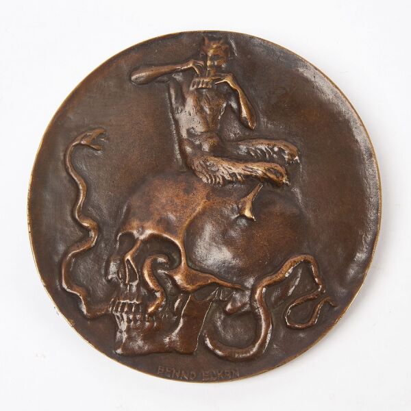 Benno Elkan Bronze Medallion of Gerhart Hauptmann