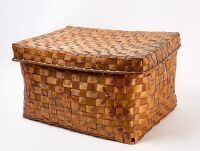 Large Northeastern Woodland Painted Splint Basket