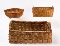 Three Northeastern Woodland Splint Baskets