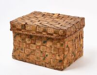 Northeastern Woodland Painted Splint Storage Basket