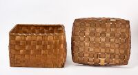 Northeastern Woodland Painted Splint Storage Basket - 2