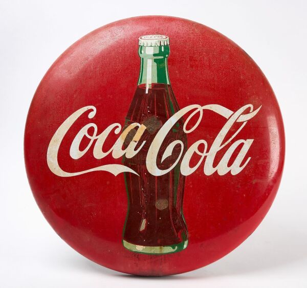 Coca-Cola Porcelain Button Sign