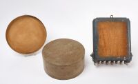 Folk Art 'Good Luck' Wall Pocket, and Painted Storage Box - 2