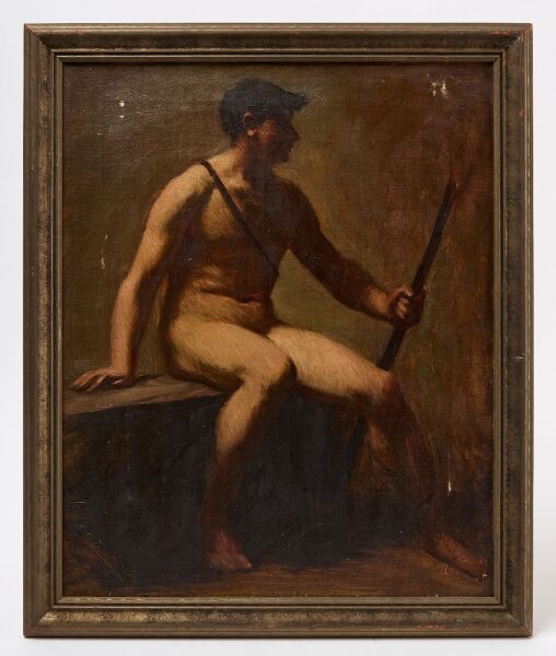 Edwin Cassius Taylor - Study of a Nude Male Figure