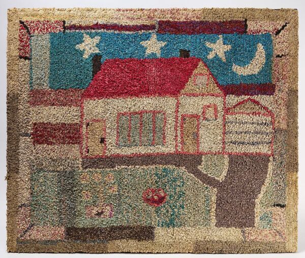 Starry Night Hooked Rug