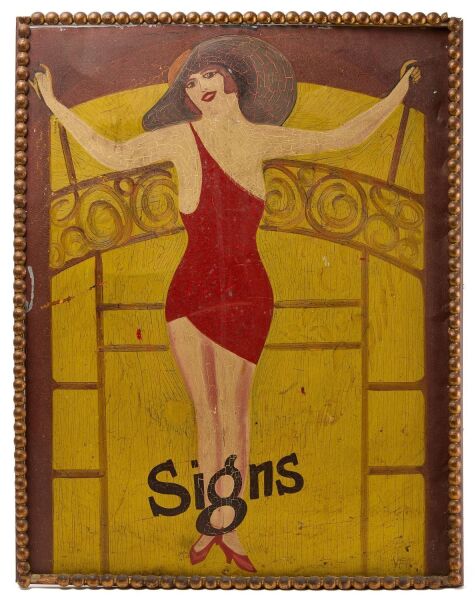 Trade Sign with Bathing Beauty