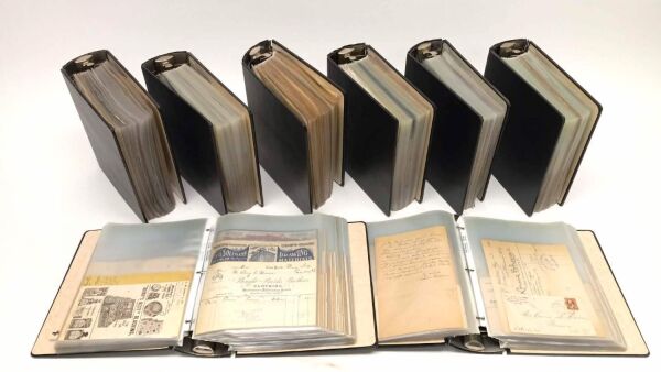Eight Binders of Antique Billhead and Letterhead