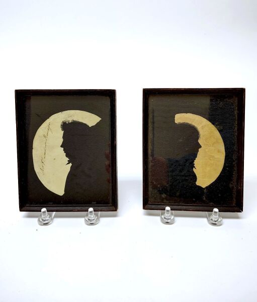 Two Crescent Moon Silhouettes