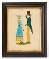 Watercolor of a Courting Couple