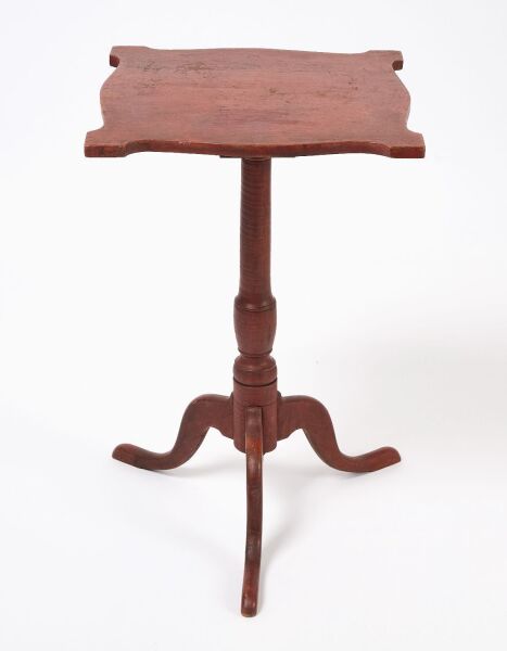 Queen Anne Candlestand in Red Paint