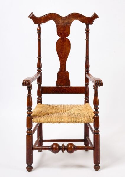 Transitional Queen Anne Arm Chair